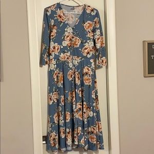 Blue floral dress